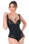 SİYAH MI Emay 2947 Dantelli Agraflı Body Korse
