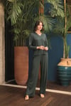 Uzun Kollu V Yaka Pijama Takımı