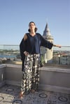 Yaprak Desenli ve Dantelli 3'lü Pijama Takımı
