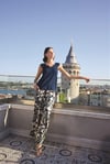 Yaprak Desenli ve Dantelli 3'lü Pijama Takımı
