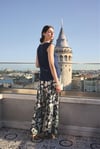 Yaprak Desenli ve Dantelli 3'lü Pijama Takımı