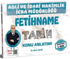 Bekir Çelik Adli İdari Hakimlik İcra Müdürlüğü FETİHNAME Tarih Konu Anlatımı