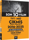 Çap Yayınları TYT MSÜ Son 10 Yılın Çıkmış Soruları 2016 2025