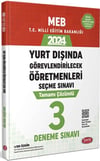 Data Yayınları 2024 MEB Yurt Dışında Görevlendirilecek Öğretmenleri Seçme Sınavı 3 Deneme