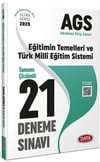 Data Yayınları 2025 AGS Eğitimin Temelleri ve Türk Milli Eğitim Sistemi Tamamı Çözümlü 21 Deneme