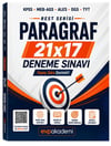 EVP Akademi KPSS AGS ALES DGS TYT Paragraf Rest Serisi 21 Deneme