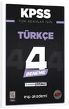EVP Akademi KPSS Tüm Adaylar İçin Türkçe 4 Deneme