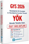 GYSAkademi 2026 Yükseköğretim Kurumu YÖK GYS Özet Ders Notları