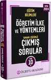Öğreti Akademi 2024 KPSS Eğitim Bilimleri Öğretim İlke ve Yöntemleri Tamamı Çözümlü Çıkmış Sorular