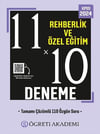 Öğreti Akademi 2024 KPSS Eğitim Bilimleri Rehberlik ve Özel Eğitim 11 x 10 Deneme