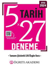 Öğreti Akademi 2024 KPSS Genel Yetenek Genel Kültür Tarih 5 x 27 Deneme