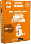 Pegem Yayınları 2024 KPSS Eğitim Bilimleri Konu Konu Düzenlenmiş Tamamı Çözümlü Çıkmış Sorular Son 5 Sınav