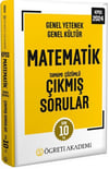 Pegem Yayınları 2024 KPSS Genel Yetenek Genel Kültür Matematik Tamamı Çözümlü Çıkmış Sorular