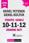 Pegem Yayınları 2026 KPSS Genel Yetenek Genel Kültür Tamamı Çözümlü Türkiye Geneli 10-11-12 Deneme Seti