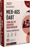 Pegem Yayınları 2027 MEB AGS ÖABT Türk Dili ve Edebiyatı Öğretmenliği Tamamı Çözümlü Soru Bankası
