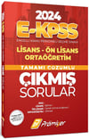Prömiyer Yayınları 2024 E-Kpss Lisans Ön Lisans Ortaöğretim Tamamı Çözümlü Çıkmış Sorular