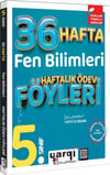 Yargı Ders Arkadaşım 5. Sınıf Fen Bilimleri 36 Haftalık Ödev Föyleri