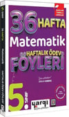 Yargı Ders Arkadaşım 5. Sınıf Matematik 36 Haftalık Ödev Föyleri