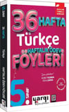 Yargı Ders Arkadaşım 5. Sınıf Türkçe 36 Haftalık Ödev Föyleri