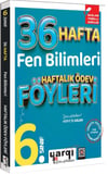 Yargı Ders Arkadaşım 6. Sınıf Fen Bilimleri 36 Haftalık Ödev Föyleri