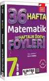 Yargı Ders Arkadaşım 7.Sınıf Matematik 36 Haftalık Ödev Föyleri