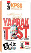 Yargı Yayınları 2024 KPSS Tüm Adaylar İçin 5Yüz Tarih Çek Kopart Yaprak Test