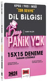 Yargı Yayınları 2024 KPSS YKS MSÜ Bay Panik Yok Dil Bilgisi Zor Seviye Tamamı Çözümlü 15 x 15 Deneme