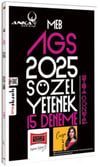 Yargı Yayınları 2025 MEB AGS Anka Serisi Sözel Yetenek Tamamı Çözümlü 15 Deneme