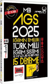 Yargı Yayınları 2025 MEB AGS Anka Serisi Eğitimin Temelleri Türk Milli Eğitim Sistemi İle Mevzuatı ve Anayasa 15 Deneme
