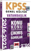 Yargı Yayınları 2026 KPSS Genel Kültür Vatandaşlık 2016 2026 Konu Konu Tamamı Çözümlü Çıkmış Sorular