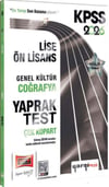 Yargı Yayınları 2026 KPSS Lise Ön Lisans Genel Kültür Coğrafya Çek Kopart Yaprak Test