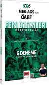 Yargı Yayınları 2026 MEB AGS ÖABT Fen Bilimleri Öğretmenliği 2020 2025 Tamamı Çözümlü 6 Deneme