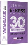 Yediiklim 2026 EKPSS Tüm Adaylar İçin Genel Kültür Vatandaşlık Tamamı Çözümlü 30 Deneme Sınavı