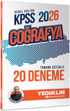 Yediiklim 2026 KPSS Genel Kültür Coğrafya Tamamı Çözümlü 20 Deneme Ramazan KOCAKAYA