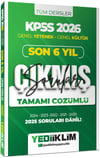 Yediiklim 2026 KPSS Genel Yetenek Genel Kültür Son 6 Yıl Tamamı Çözümlü Çıkmış Sorular