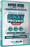 Yediiklim 2026 KPSS Ortaöğretim Ön Lisans GY-GK Türkiye Geneli Sınav Provası Tıpkı Basım 11-12-13 Deneme Sınavları Tamamı Video Çözümlü