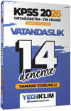 Yediiklim 2026 KPSS Ortaöğretim Ön Lisans Genel Kültür Tarih-Coğrafya-Vatandaşlık 14 Deneme Seti