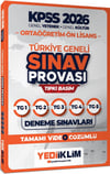 Yediiklim 2026 KPSS Ortaöğretim Ön Lisans GY-GK Türkiye Geneli Sınav Provası Tıpkı Basım Deneme Sınavları Tamamı Video Çözümlü