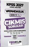 Yediiklim 2027 KPSS Genel Kültür Vatandaşlık Konularına Göre Tamamı Çözümlü Son 11 Yıl Çıkmış Sorular