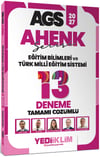 Yediiklim 2027 MEB AGS Ahenk Serisi Eğitim Bilimleri ve Türk Milli Eğitim Sistemi Tamamı Çözümlü 13 Deneme