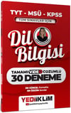 Yediiklim 2027 TYT-MSÜ-KPSS Tüm Sınavlar için Dil Bilgisi Tamamı Video Çözümlü 30 Deneme