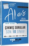 Yediiklim ALES Master Serisi Sözel Yetenek Tamamı Çözümlü Son 10 Sınav Çıkmış Sorular 