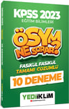 Yediiklim Yayınları 2023 KPSS Eğitim Bilimleri Ösym Ne Sorar Tamamı Çözümlü 10 Fasikül Deneme
