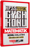 Yediiklim Yayınları 2023 KPSS Genel Yetenek Matematik Konu Anlatımı Modüler Set İçerisindeki