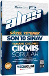 Yediiklim Yayınları 2024 ALES Sözel Yetenek Son 10 Sınav Tamamı Çözümlü Çıkmış Sorular
