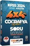 Yediiklim Yayınları 2024 KPSS Coğrafya Öğreten 4 x 4 Soru Bankası