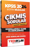 Yediiklim Yayınları 2024 KPSS Eğitim Bilimleri Konularına Göre Tamamı Çözümlü Çıkmış Sorular
