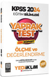 Yediiklim Yayınları 2024 KPSS Eğitim Bilimleri Ölçe ve Değerlendirme Çek Kopart Yaprak Test