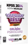 Yediiklim Yayınları 2024 KPSS Eğitim Bilimleri Gelişim Psikolojisi Çek Kopart Yaprak Test