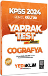 Yediiklim Yayınları 2024 KPSS Genel Kültür Coğrafya Çek Kopart Yaprak Test